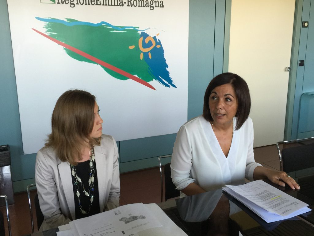 Conferenza stampa presentazione Rapporto RAEE 2015 (Sara Mussetta a sx, Paola Gazzolo a dx).